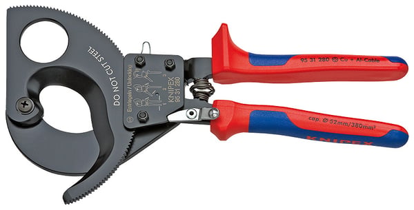 Miniatyrbillede 1 af 3: Knipex 95 31 280 Kabelskærer Håndkabelskærer