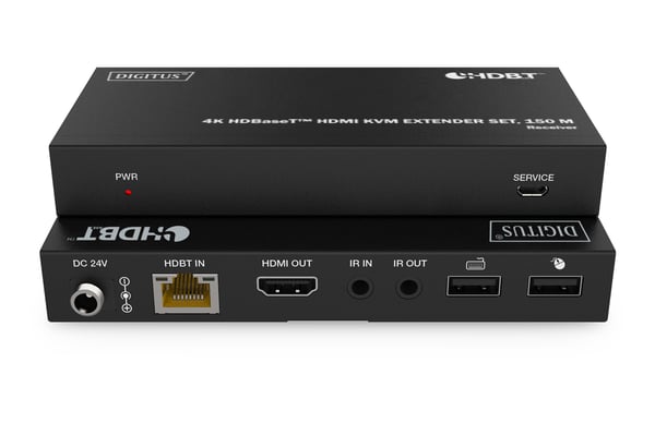DIGITUS 4K HDBaseT HDMI KVM Extender Sæt, 150 m