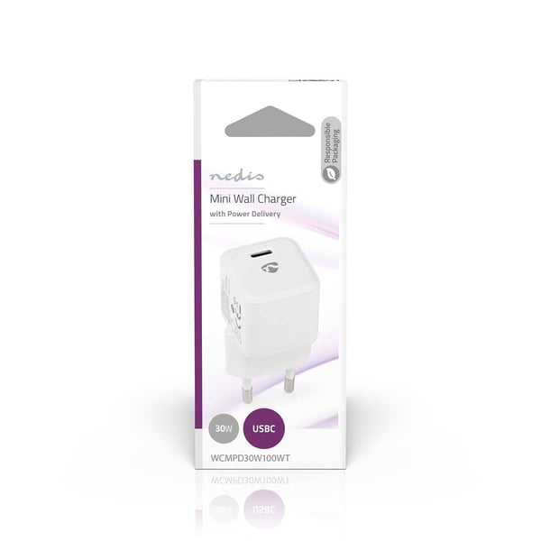 Miniatyrbillede 5 af 8: Nedis WCMPD30W100WT oplader til mobil enhed Smartphone, Tablet Hvid Vekselstrøm Indendørs