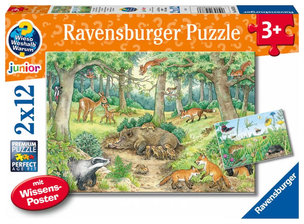 Pikkukuva 1 / 2: Ravensburger 05673 palapeli Kuviopalapeli 12 kpl Eläimet
