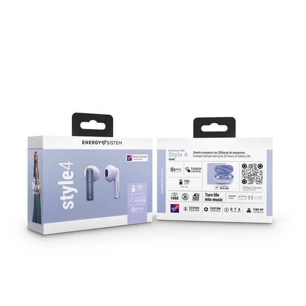 Energy Sistem Style 4 Kuulokkeet True Wireless Stereo (TWS) In-ear Puhelut/Musiikki USB Type-C Bluetooth Violetti