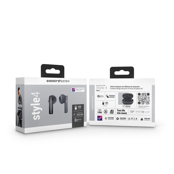 Energy Sistem Style 4 Kuulokkeet True Wireless Stereo (TWS) In-ear Puhelut/Musiikki USB Type-C Bluetooth Kiven värinen