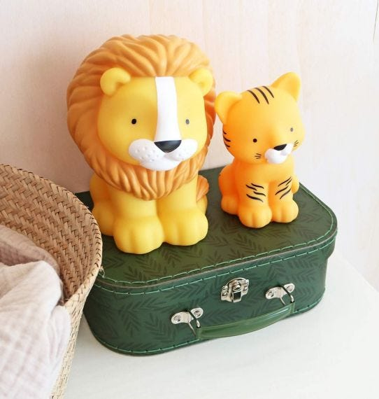 Miniatyrbillede 6 af 8: A Little Lovely Company SCTIGR21 Bagage taskesæt Hård skal Grøn Pap, Metal, Polyester