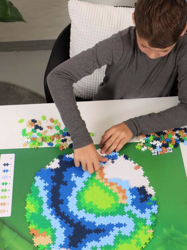 Miniatyrbillede 12 af 12: Plus-Plus Earth Blok puslespil 800 stk Globus