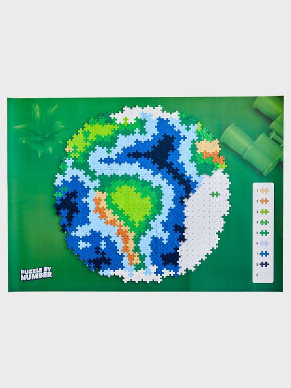 Miniatyrbillede 3 af 12: Plus-Plus Earth Blok puslespil 800 stk Globus