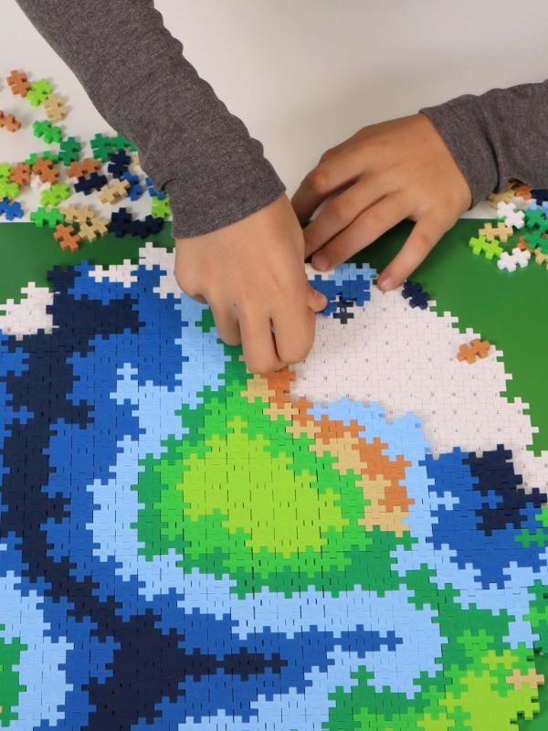 Miniatyrbillede 8 af 12: Plus-Plus Earth Blok puslespil 800 stk Globus