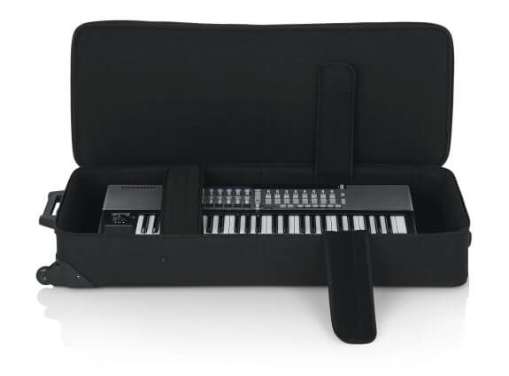 Gator Cases GK-49 Musta MIDI-kosketinsoitinlaukku Tietokonelaukku pyörillä
