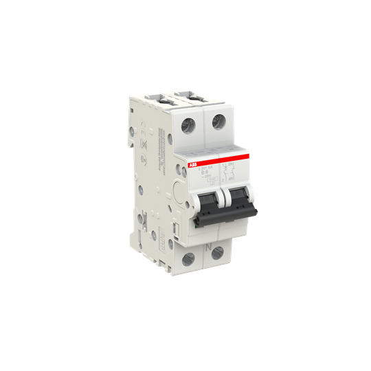 Miniatyrbillede 3 af 3: ABB S201-B6NA kredsløbsafbryder Miniature strømafbryder 1+N