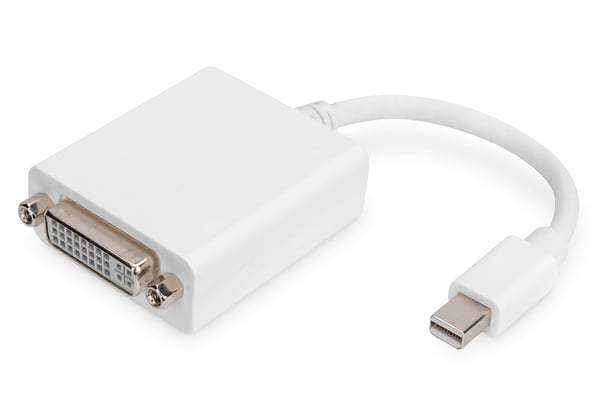 Miniatyrbillede 1 af 4: Digitus AK-340406-001-W videokabel adapter 0,15 m Mini DisplayPort DVI-D Hvid