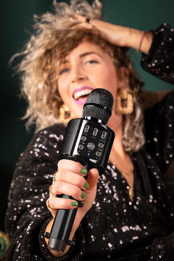 Lenco BMC-090 Musta Karaokemikrofoni