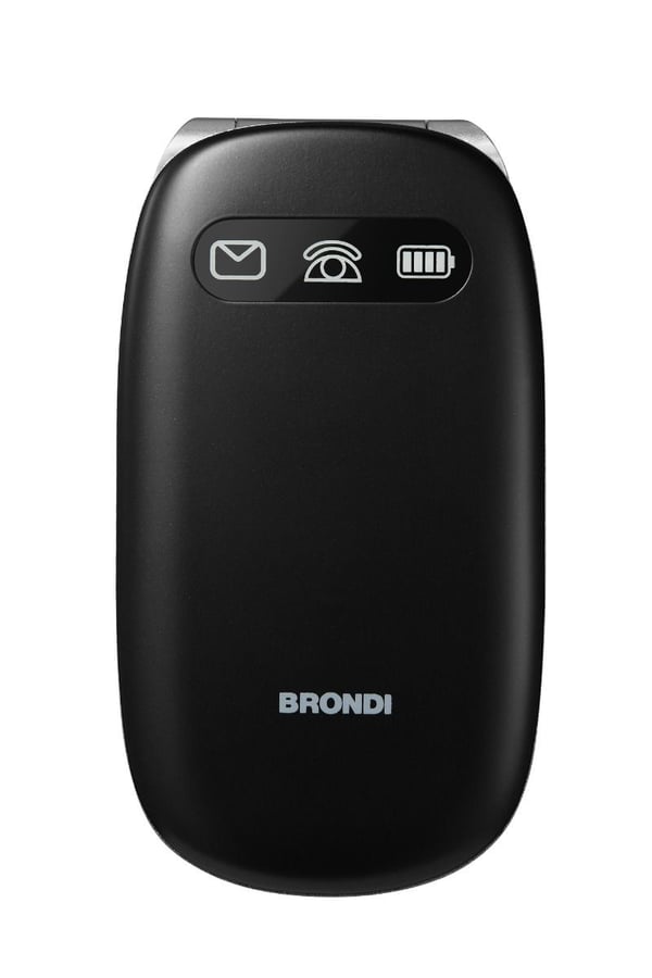 Brondi Amico Comfort 7,11 cm (2.8") Svart, Silver Seniortelefon