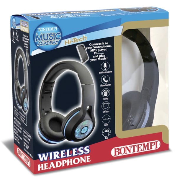 Bontempi 48 3001 hovedtelefoner/headset Kabel & trådløs Opkald/musik Micro-USB Bluetooth Sort