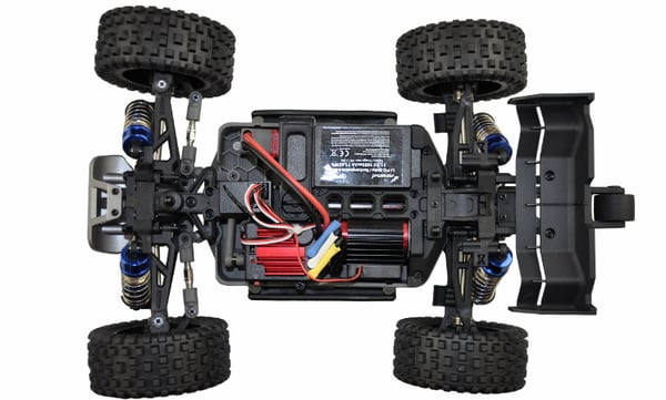 Miniatyrbillede 5 af 6: Amewi RC Bil Hyper Go Buggy Li-Po Batteri 1050mAh blå/14+