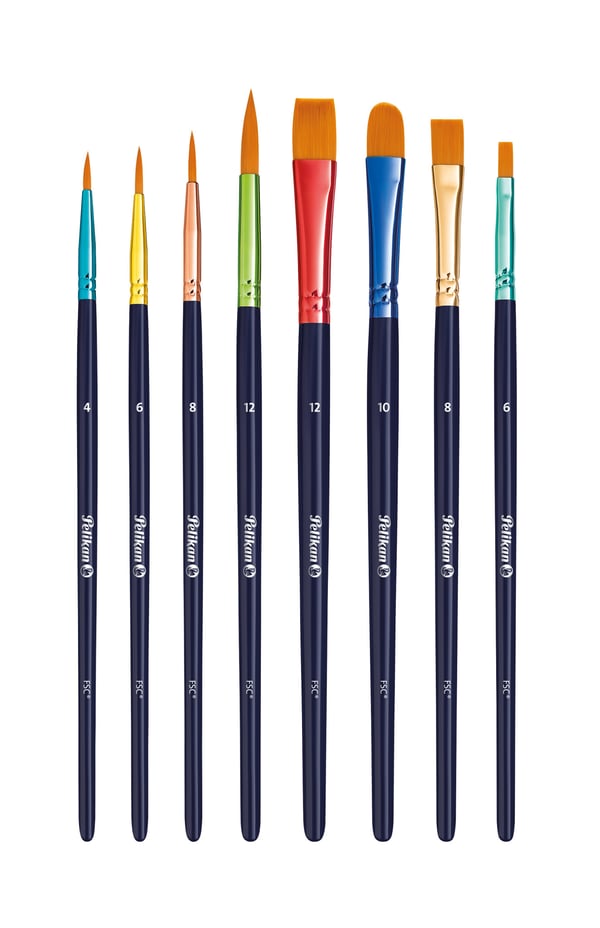 Miniatyrbillede 5 af 6: Pelikan 701181 kunst malerpensel 8 stk