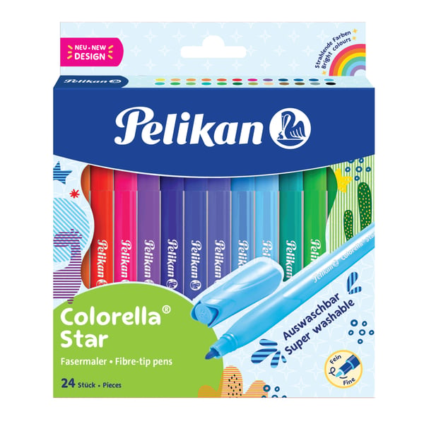 Miniatyrbillede 1 af 3: Pelikan 822312 filtpen Forskellige farver 24 stk