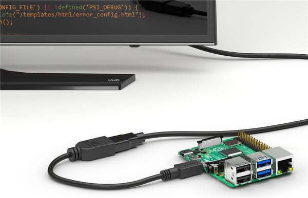 Pikkukuva 2 / 9: Wentronic 58683 HDMI-kaapeli 0,15 m HDMI-tyyppi D (mikro) HDMI-tyyppi A (vakio) Musta
