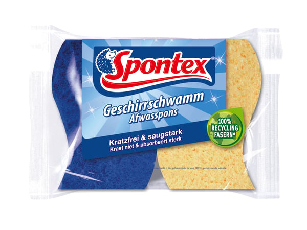 Spontex 19321008 svamp Blå, Gul 2 styck