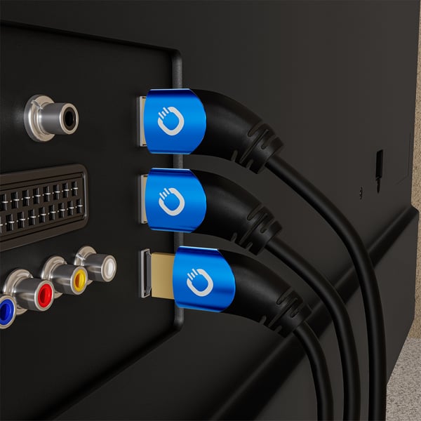 Miniatyrbild 2 av 3: OEHLBACH D1C42533 HDMI-kabel 3 m HDMI Typ A (standard) Svart, Blå
