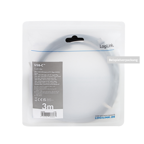 Miniatyrbillede 2 af 6: LogiLink CU0183 USB-kabel USB 2.0 2 m USB C Sort, Sølv