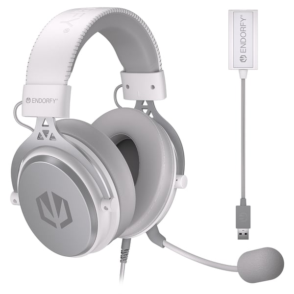 Miniatyrbild 1 av 11: ENDORFY VIRO Plus USB Onyx White Headset Kabel Huvudband Musik/vardag Vit