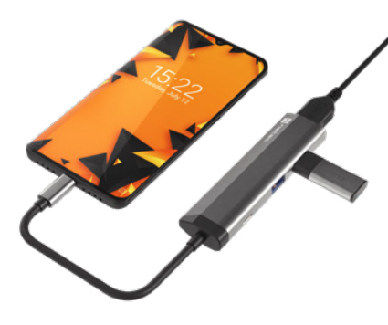 Miniatyrbild 4 av 7: NATEC Fowler Slim Kabel USB 3.2 Gen 1 (3.1 Gen 1) Type-C Svart, Krom