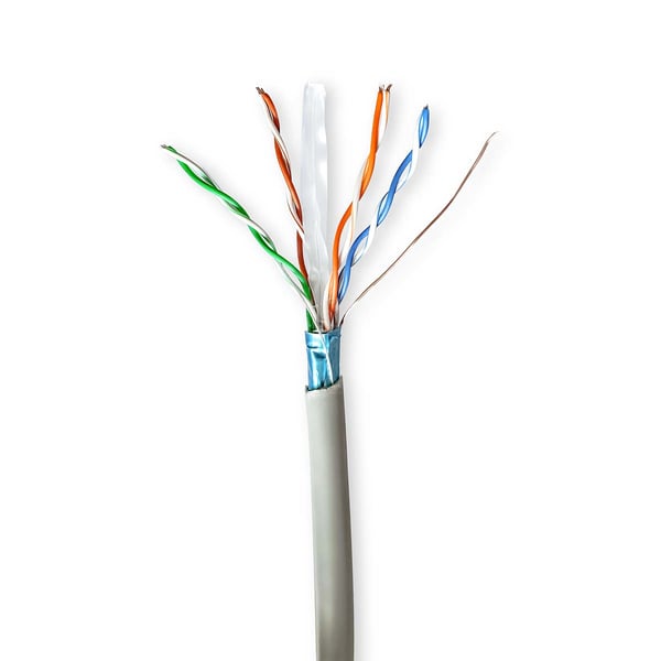 Nedis CCBG8522GY100 netværkskabel Grå 100 m Cat6 F/UTP (FTP)