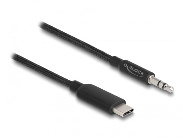 Miniatyrbild 2 av 2: DeLOCK 85208 ljudkabel 1 m 3,5mm USB Type-C Svart