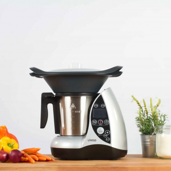 Pikkukuva 6 / 6: Livoo DOP142G ruoanlaiton prosessori 1500 W 3 L Harmaa, Ruostumaton teräs