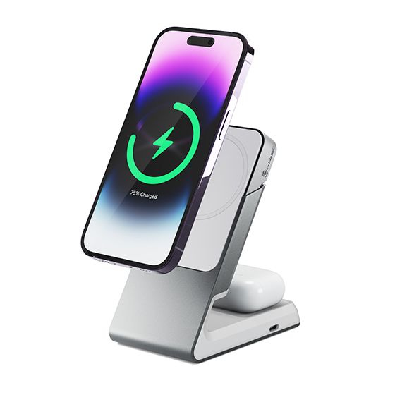 Miniatyrbillede 3 af 6: ALOGIC MSCDDWH oplader til mobil enhed Headset, Smartphone Hvid USB Trådløs opladning Hurtig opladning Indendørs