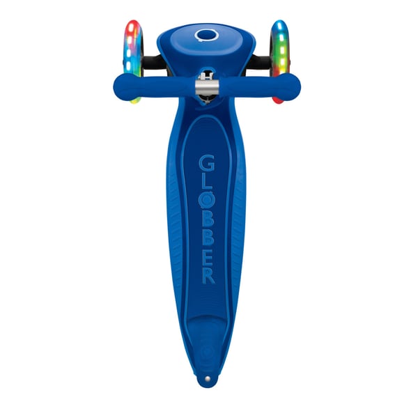 Miniatyrbild 6 av 7: Globber Primo Foldable Plus Lights Barn Klassisk sparkcykel Marinblå