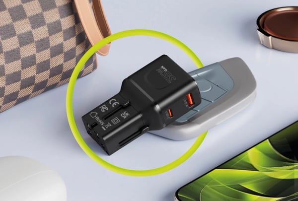 Pikkukuva 2 / 14: Mobile Origin MO-PW25-BLK mobiililaitteen laturi Universaali Musta AC Pikalataus Sisätila