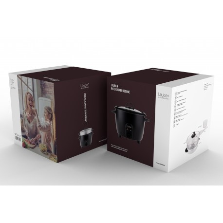 Lauben LBNRC1800BC riskoger 1,8 L 700 W Sort