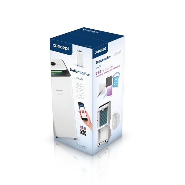 Miniatyrbillede 12 af 16: Concept OV2216 affugter 3,5 L 45 dB 240 W Hvid