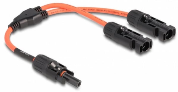 Miniatyrbillede 1 af 2: DeLOCK 88223 kabelsplitter eller -samler Kabelfordeler Rød