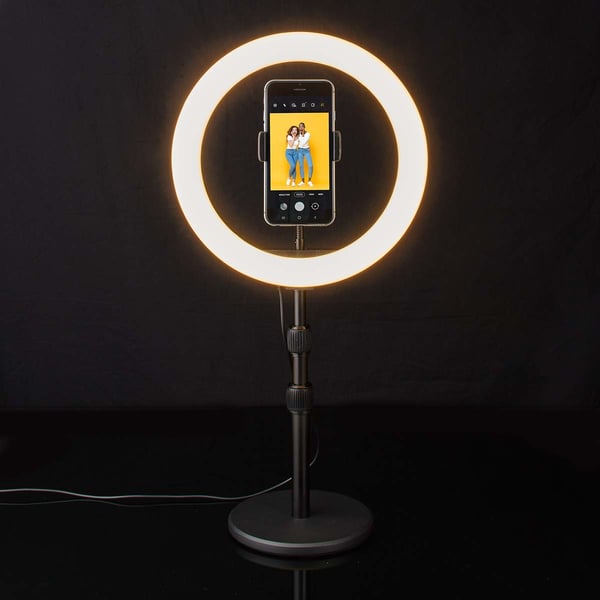 Miniatyrbillede 10 af 14: Nedis RLSTND200BK belysningsring 120 LED