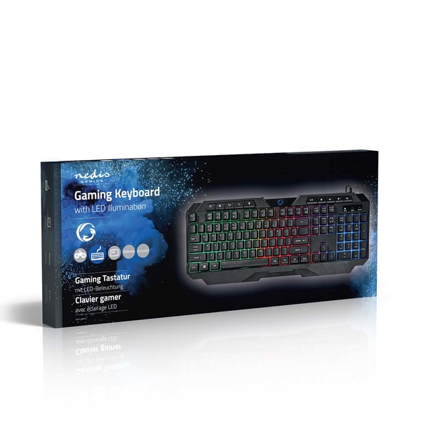 Miniatyrbillede 11 af 12: Nedis GKBD110BKUS tastatur Spil USB QWERTY US International Sort