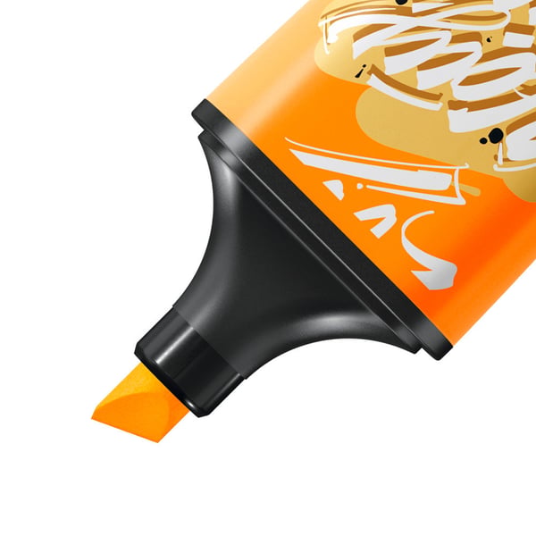 Miniatyrbillede 7 af 7: STABILO BOSS MINI by Snooze One speedmarker 6 stk Mejselspids Sort, Blå, Grøn, Orange, Rose, Gul