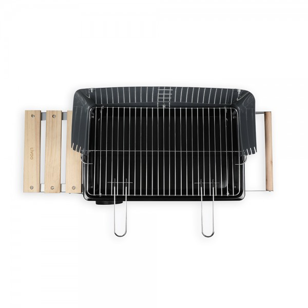 Livoo DOC244 grill Vagn Ved Svart, Rostfritt stål