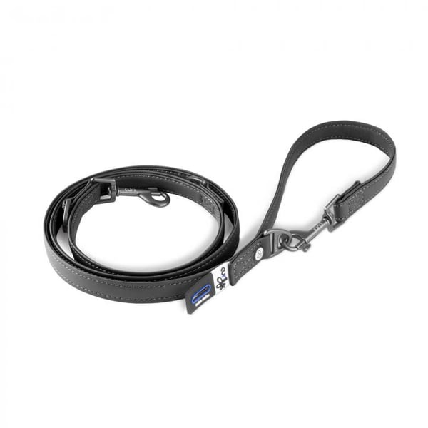 Curli Apple Leather S Svart Läder Hund Koppel