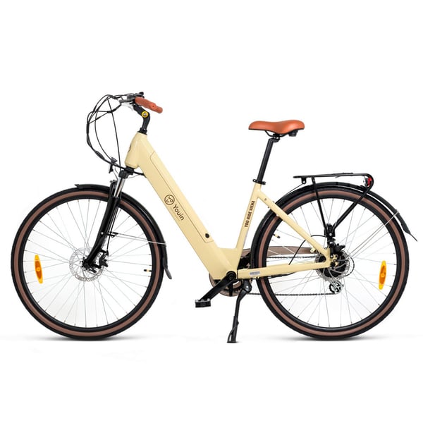 Miniatyrbild 1 av 3: Youin BK2128C elcyklar Gräddfärgad Aluminium 71,1 cm (28") 25,6 kg Litium-Ion (Li-Ion)