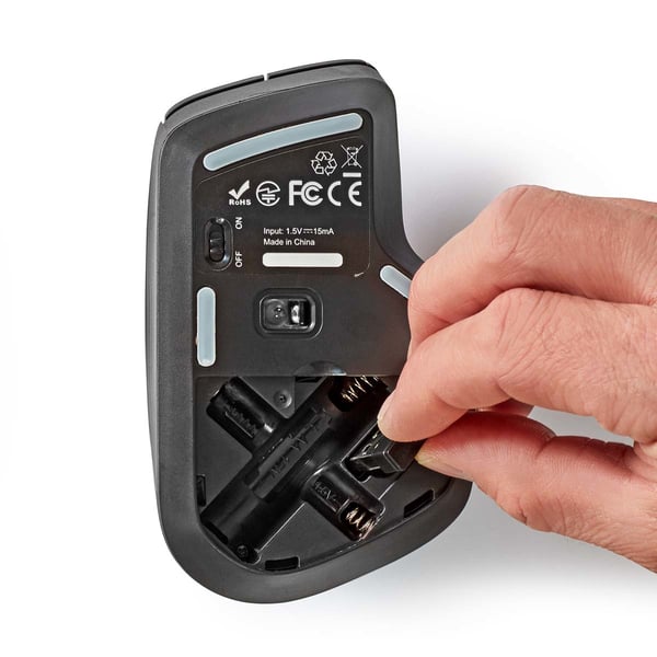 Nedis MSWS510BK hiiri Office Oikeakätinen USB A-tyyppi Optinen 1600 DPI