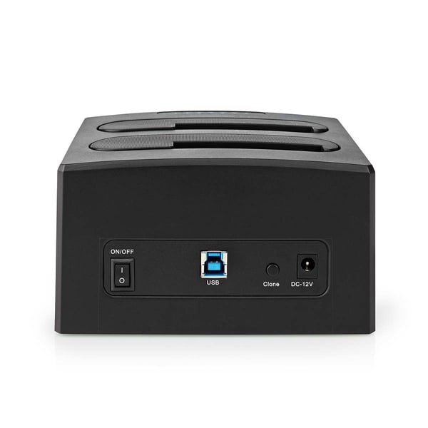 Nedis HDDUDB3210BK tallennusaseman telakointiasema USB 3.2 Gen 1 (3.1 Gen 1) Type-A Musta