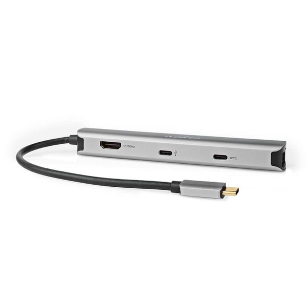 Nedis CCBW64230AT02 dockingstation USB 3.2 Gen 1 (3.1 Gen 1) Type-C Anthracit