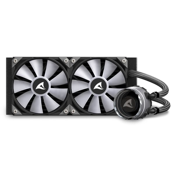 Sharkoon S80 RGB Datorväska, Processor Allt-i-ett vätskekylare 12 cm Svart 1 styck