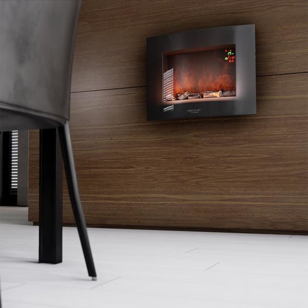 Cecotec Ready Warm 2600 Curved Flames inomhus Inbyggd kamin Elektrisk Svart
