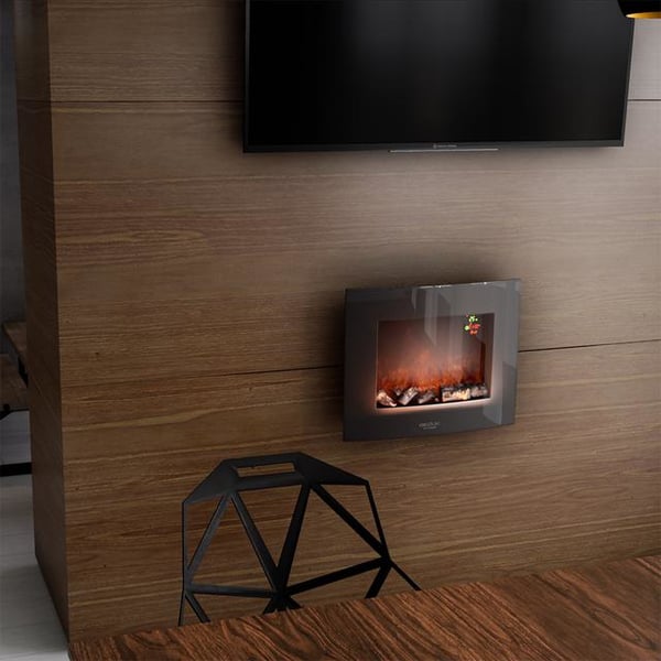 Cecotec Ready Warm 2600 Curved Flames inomhus Inbyggd kamin Elektrisk Svart