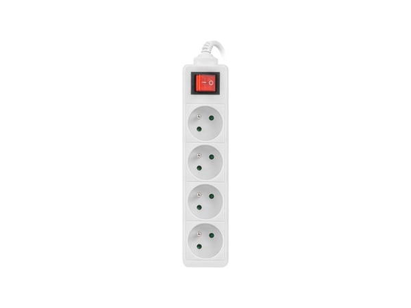 Miniatyrbillede 2 af 4: Lanberg PS1-04E-0150-W stikdåse 1,5 m 4 AC stikkontakt(er) Indendørs Hvid