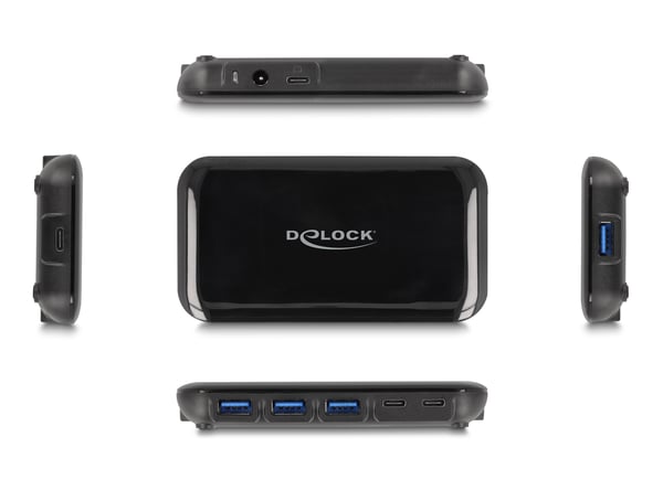 DeLOCK 64209 gränssnittshubbar USB 3.2 Gen 2 (3.1 Gen 2) Type-C 10000 Mbit/s Svart
