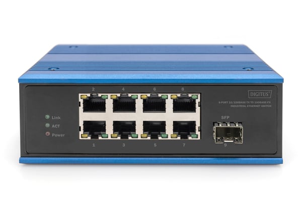 Digitus 8-Port 10/100Base-TX til 100Base-FX Industrial Ethernet Switch (DN-651132)