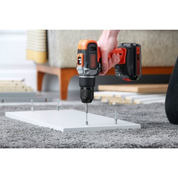 Miniatyrbillede 11 af 11: Black & Decker BCD003MEM2K-QW bor 1400 rpm Nøglefri Sort, Orange